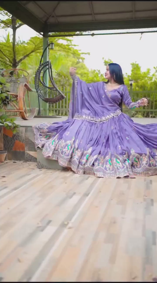 Chinon Embroidered Lehenga Choli