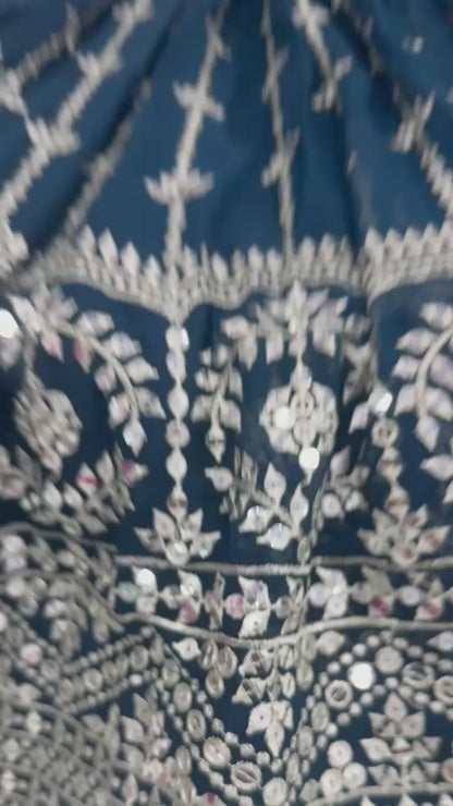 Heavy Fox Georgette Wedding Lehenga Choli with 7mm Sequence Work (2 Colors)
