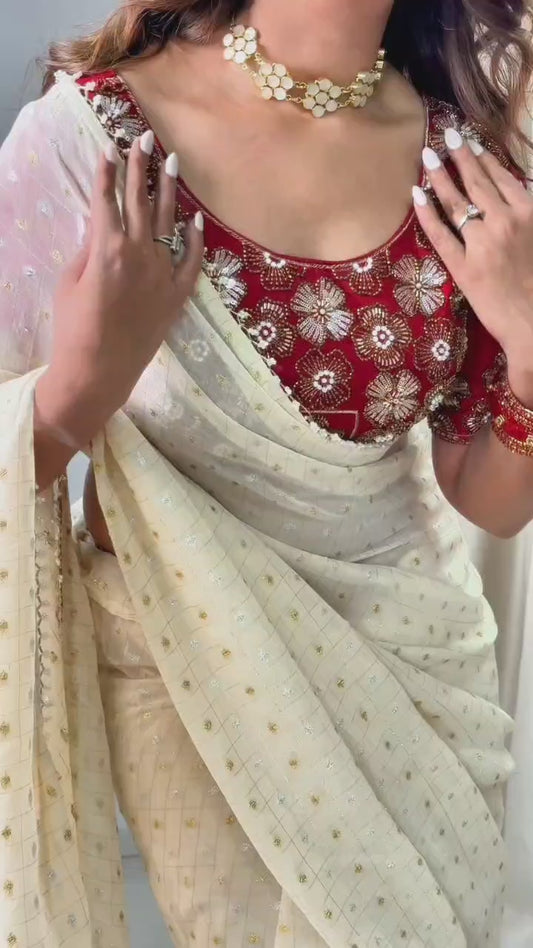 Afsana Crunchy Georgette Saree