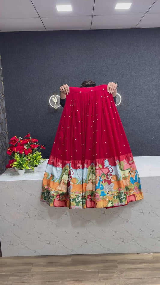 Kalamkari Georgette Lehenga Choli