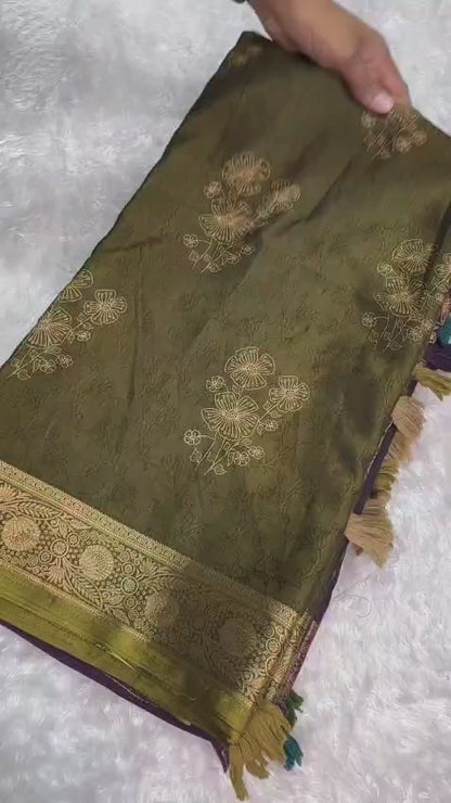 Tom & Jerry Cotton Silk Saree
