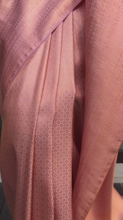 Peach Silk Saree