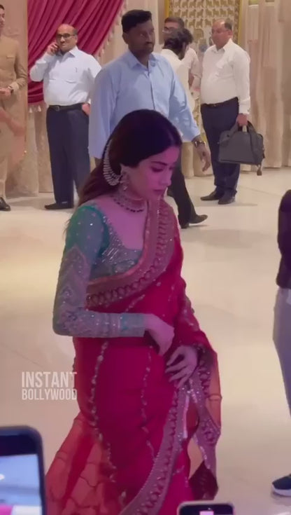 Red Organza Silk Bridal Saree