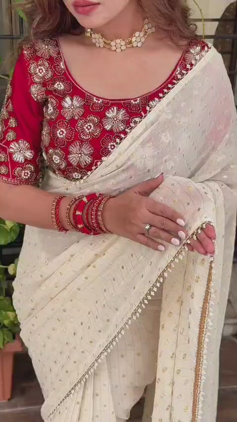 Afsana Crunchy Georgette Saree