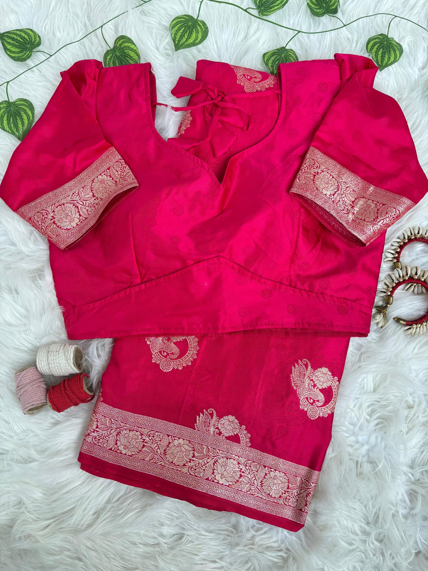 Jhanvi Rich Silk Saree – Pink