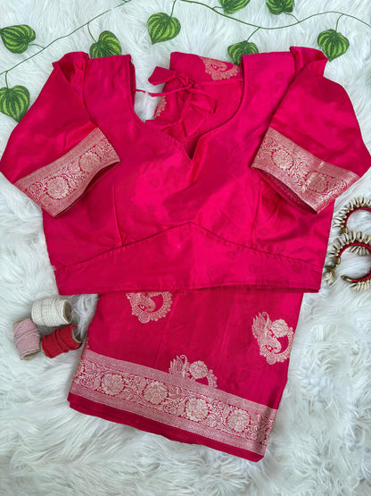 Jhanvi Rich Silk Saree – Pink