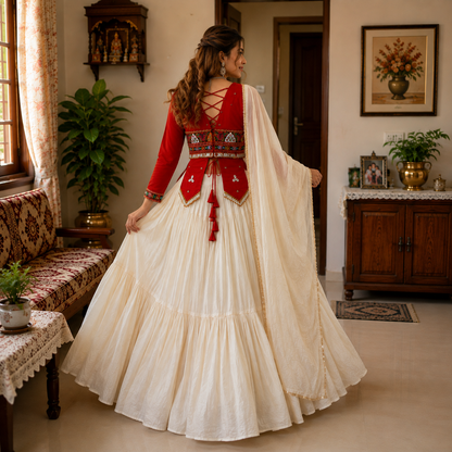 Navratri Special Hand Work Lehenga Choli | 9 Meter Flair