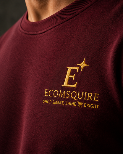 Ecomsquire Premium Men's T-Shirt Combo Pack (Black & Maroon) | Round Neck Casual Cotton Tee