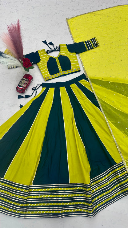Navratri Special Pure Cotton Lehenga Choli Set | 6 Meter Flair | Real Hand Work | Festival Wear