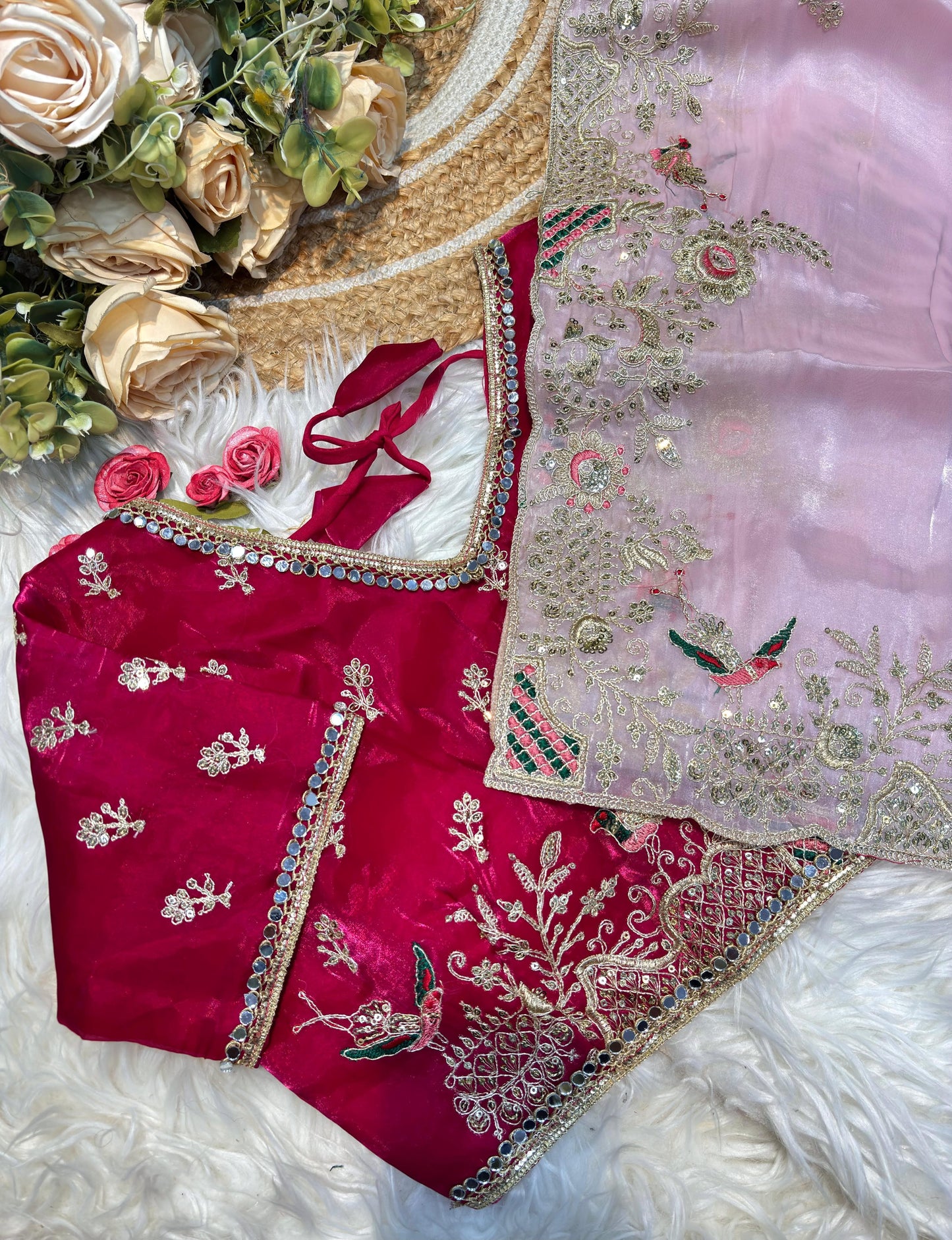 Zimmy Choo Silk Embroidery Saree with Heavy Border