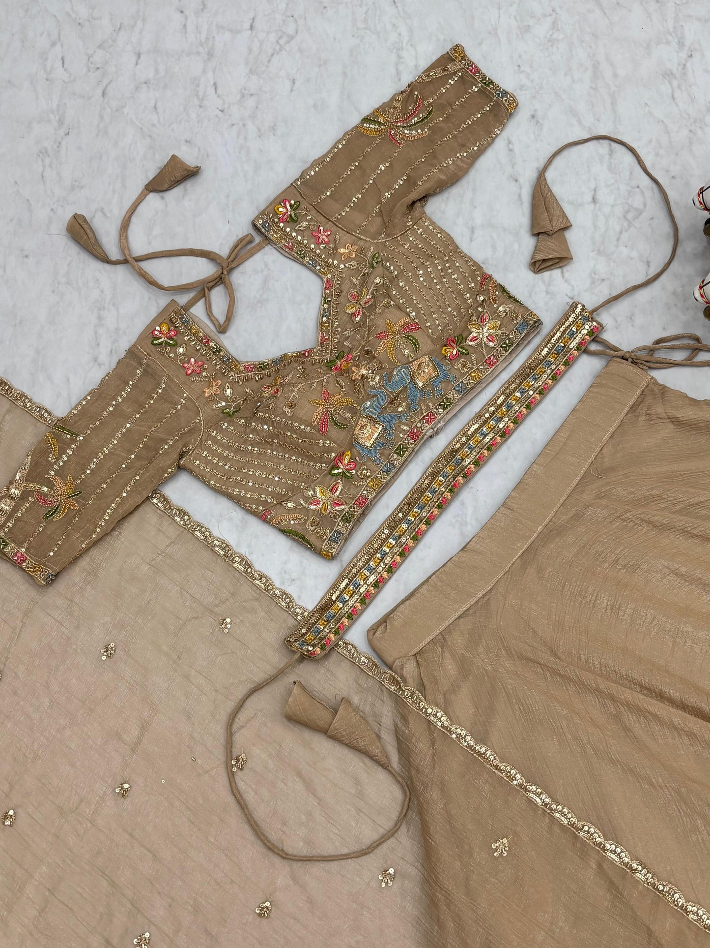 Premium Wedding Lehenga Choli Set – 9 Meter Flair