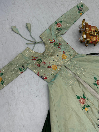 Peacock Embroidered Lehenga Choli