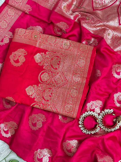 Jhanvi Rich Silk Saree – Pink