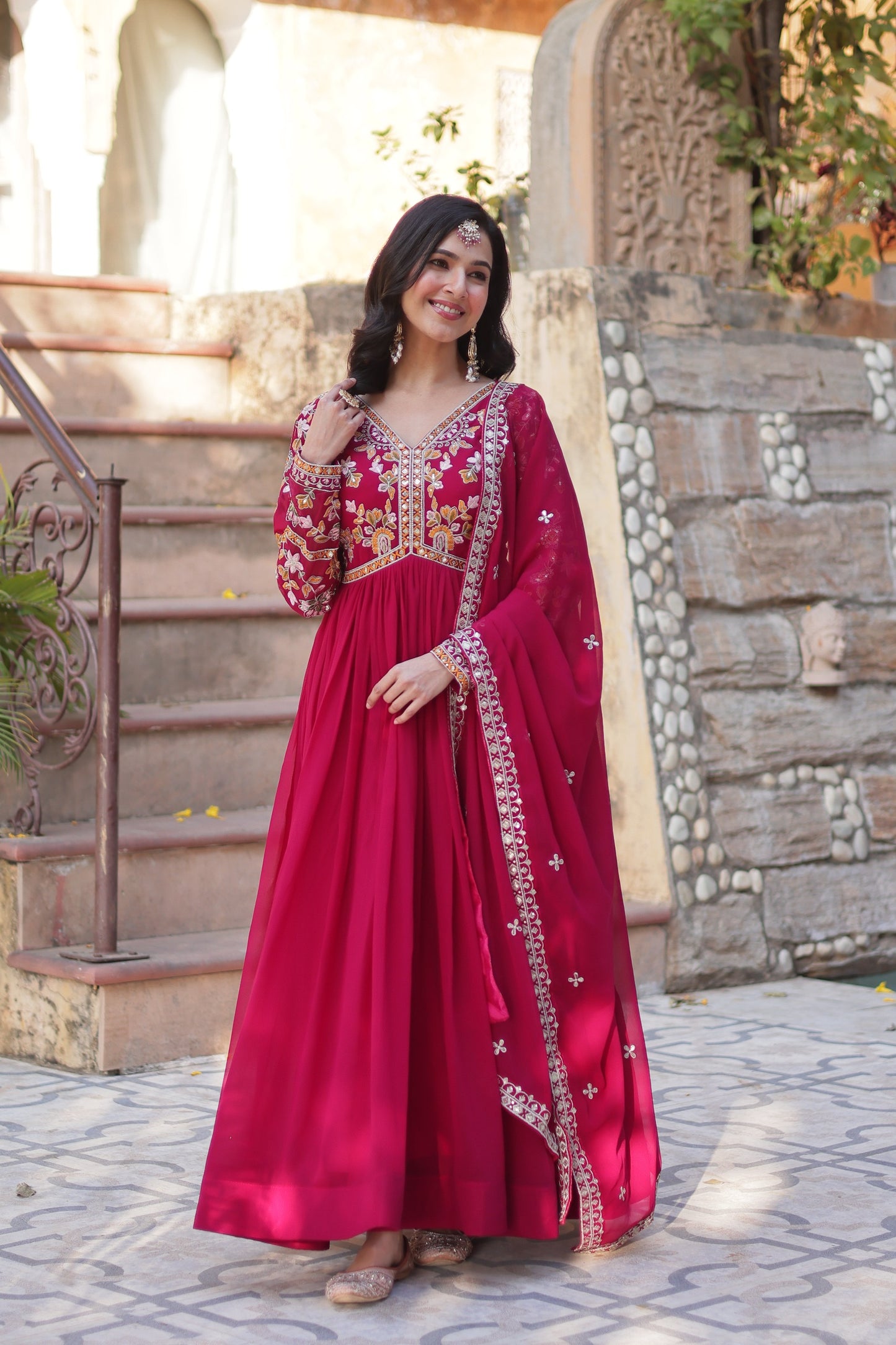 Premium Designer Gown With Dupatta