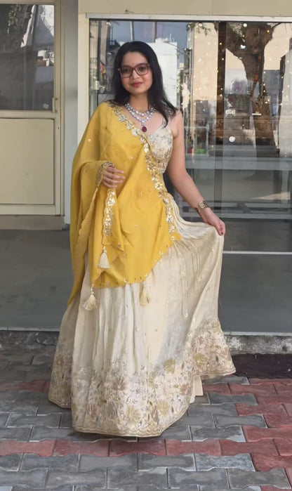 Chinon Embroidered Lehenga Choli Set