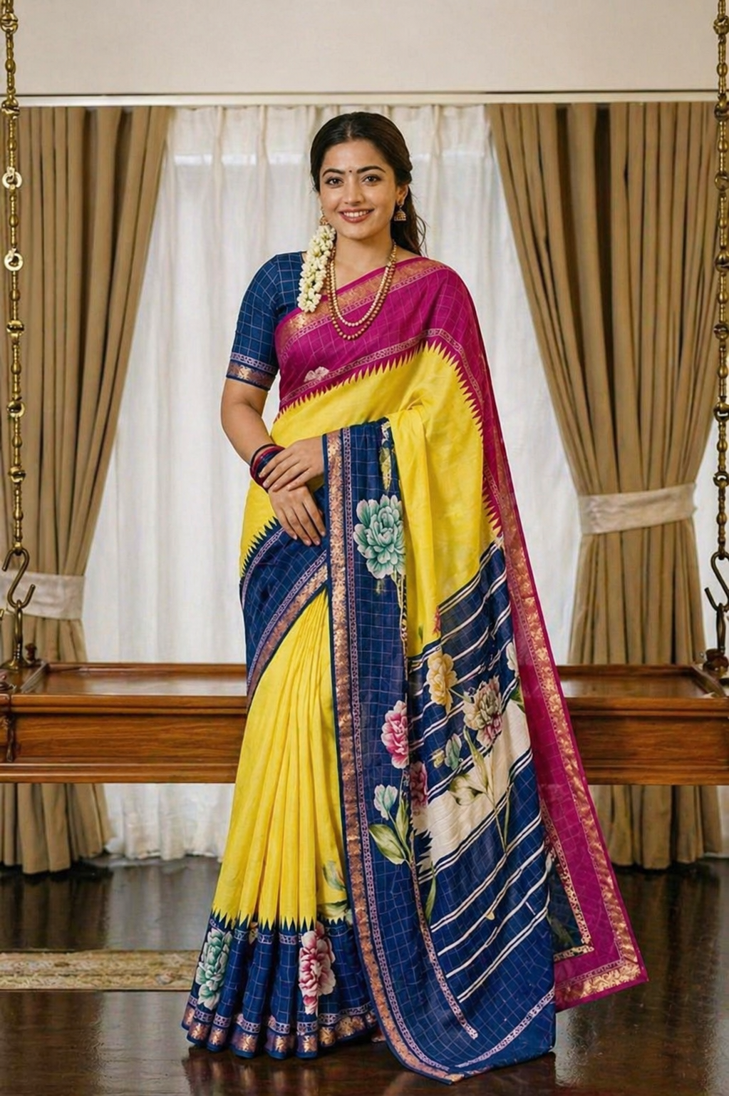 Super Hit Mysore Silk Floral Print Saree Collection