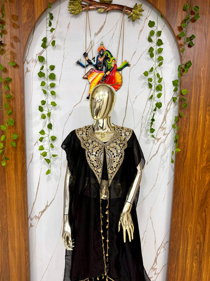 Star Georgette Indo Western Set | Sequins Zari Embroidered Jacket Pant Set
