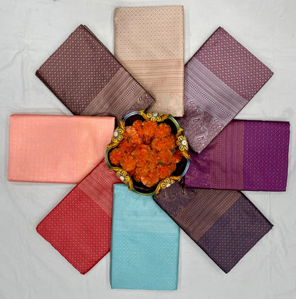 Peach Silk Saree