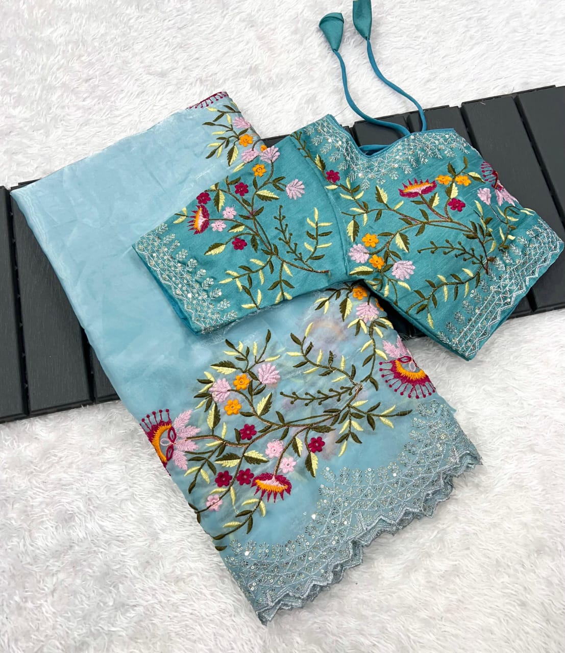 Designer Georgette Embroidery Saree – Disha Collection