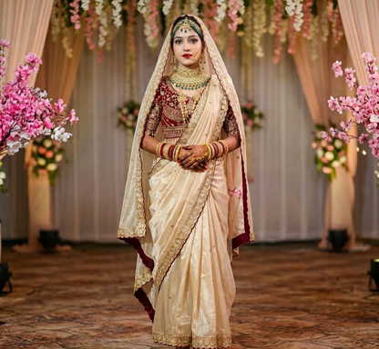 Premium Rangoli Silk Saree with Embroidery Work & Designer Blouse