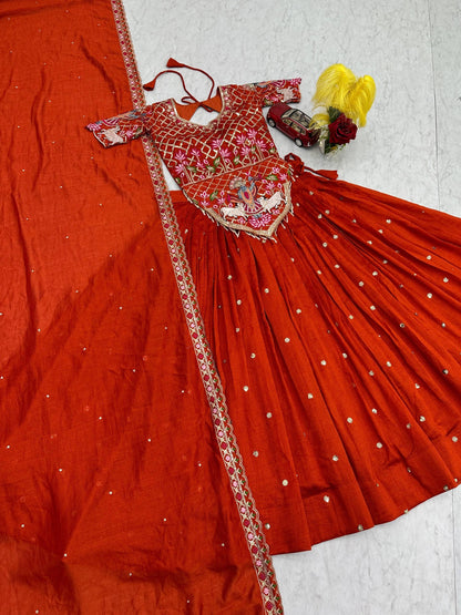 Royal Vichitra Silk Wedding Wear Lehenga Choli With Heavy Embroidery Work