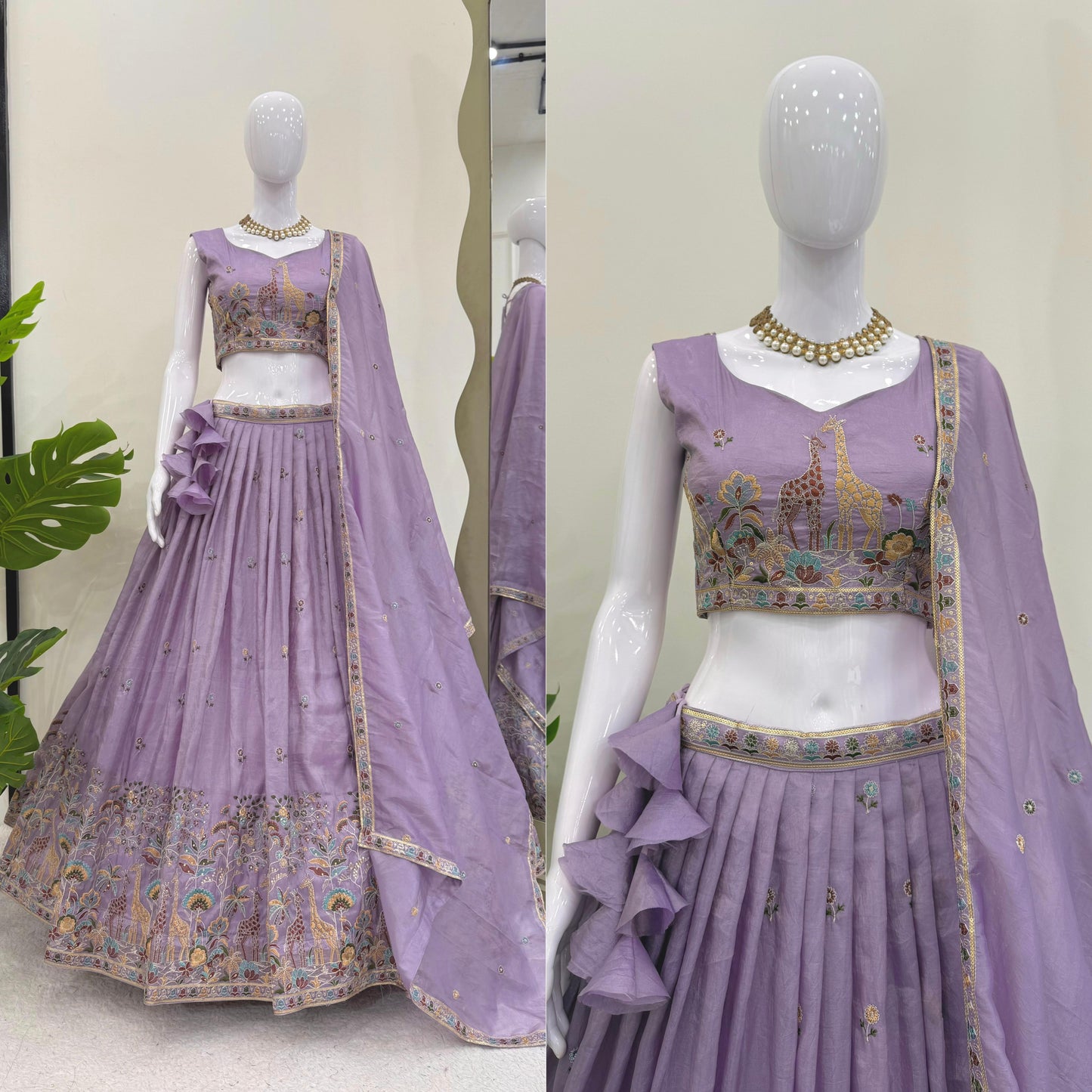Gold Crush Embroidered Lehenga Set