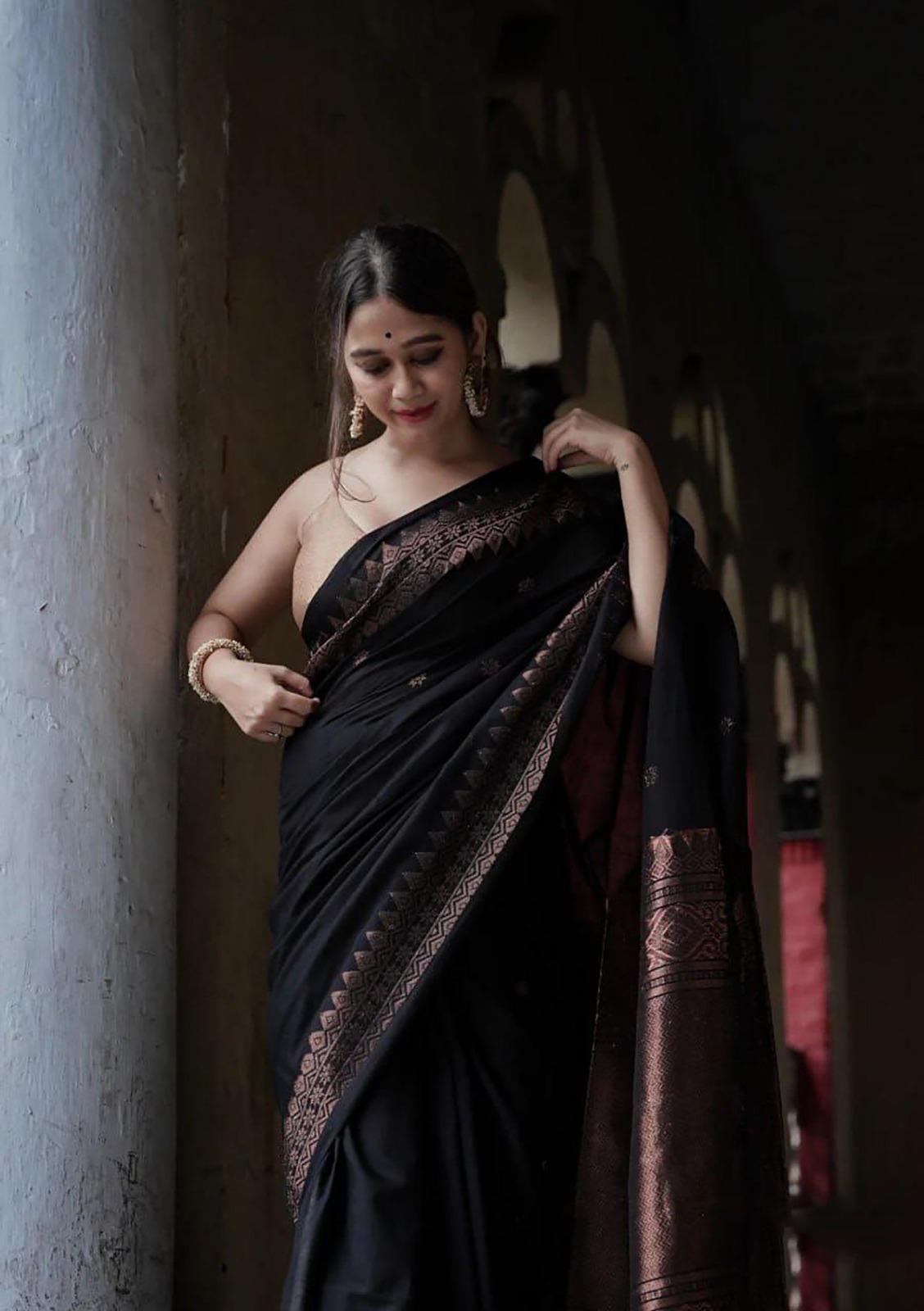 Black Zari Saree