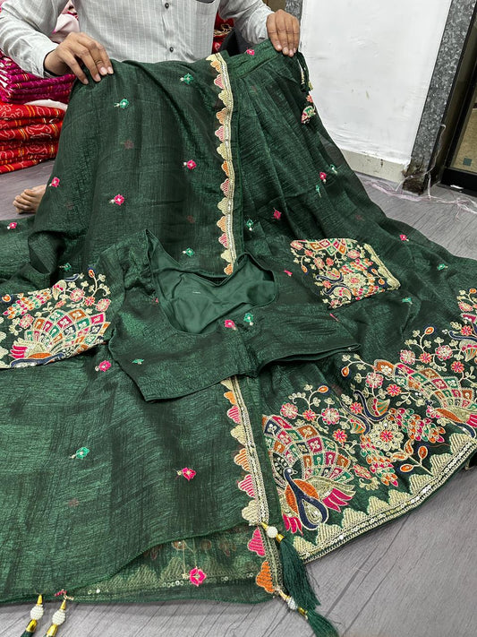Festival Star Tissue Silk Lehenga Choli Set