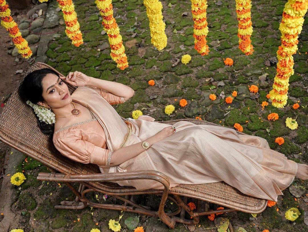 Peach Silk Saree