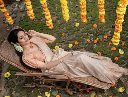 Peach Silk Saree