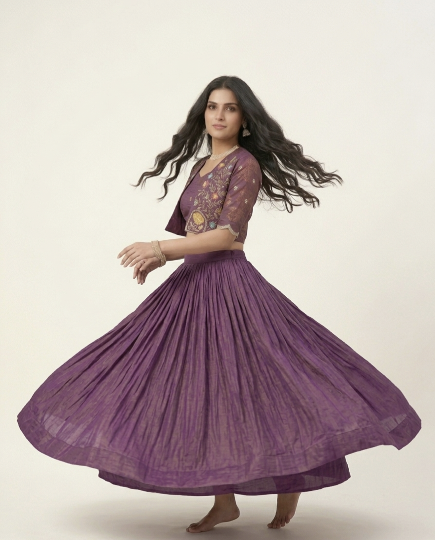 Premium Embroidered Koti Style Lehenga Set