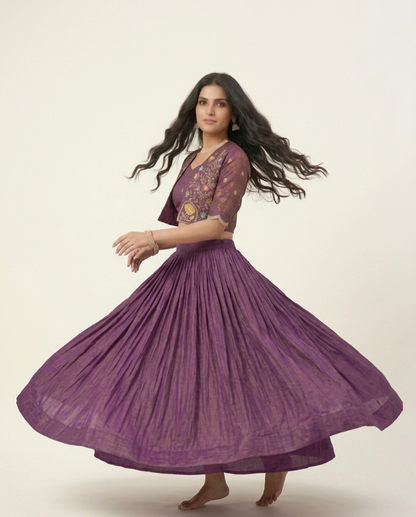 Premium Embroidered Koti Style Lehenga Set