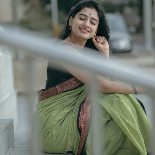 Green Border Saree