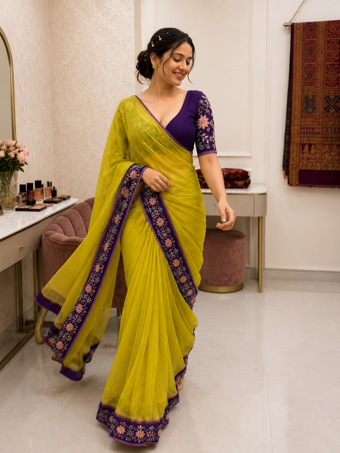 New Arrival Crunchy Pedding Embroidery Saree Collection