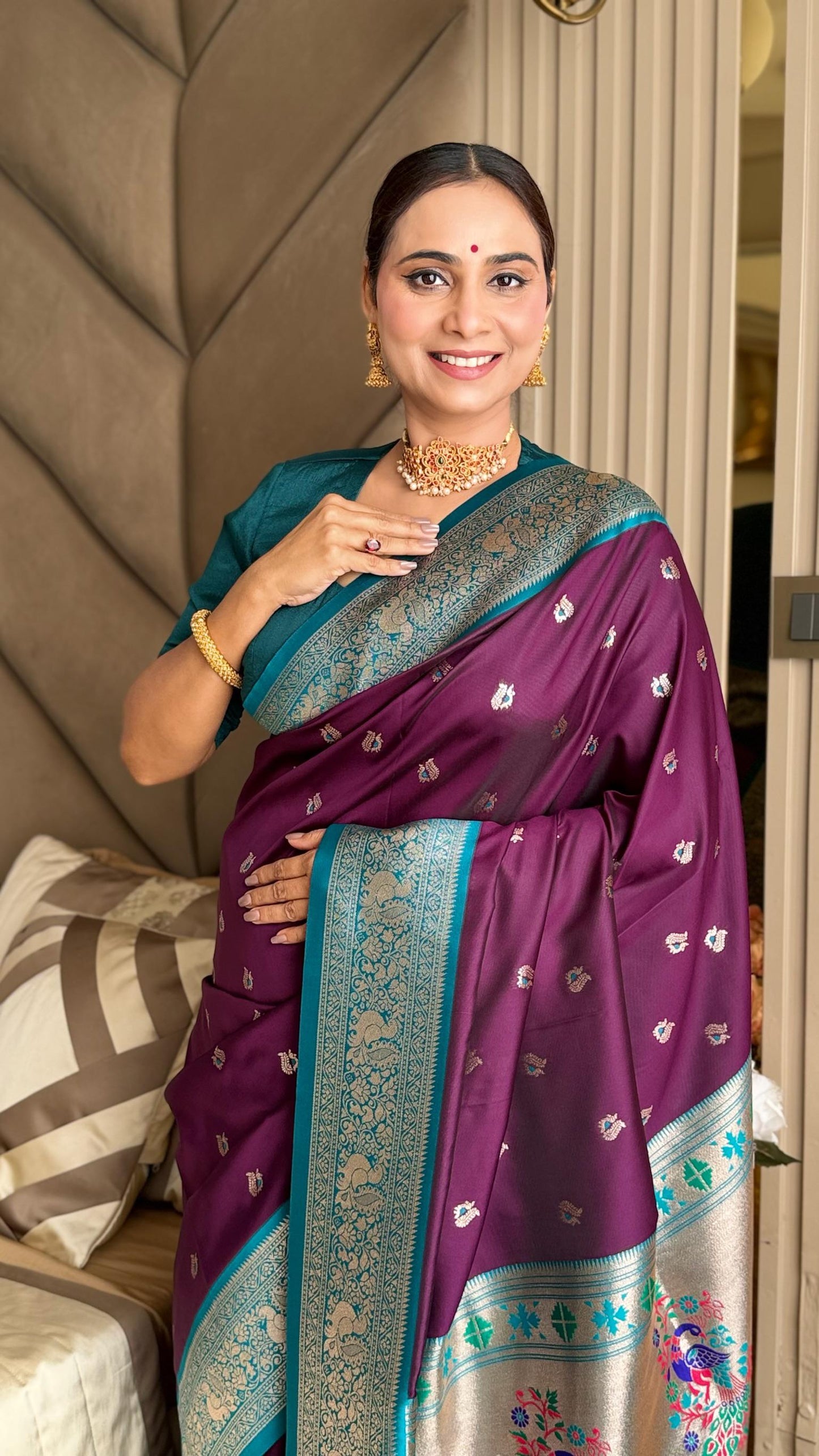 Paithani Silk Peacock Border Saree