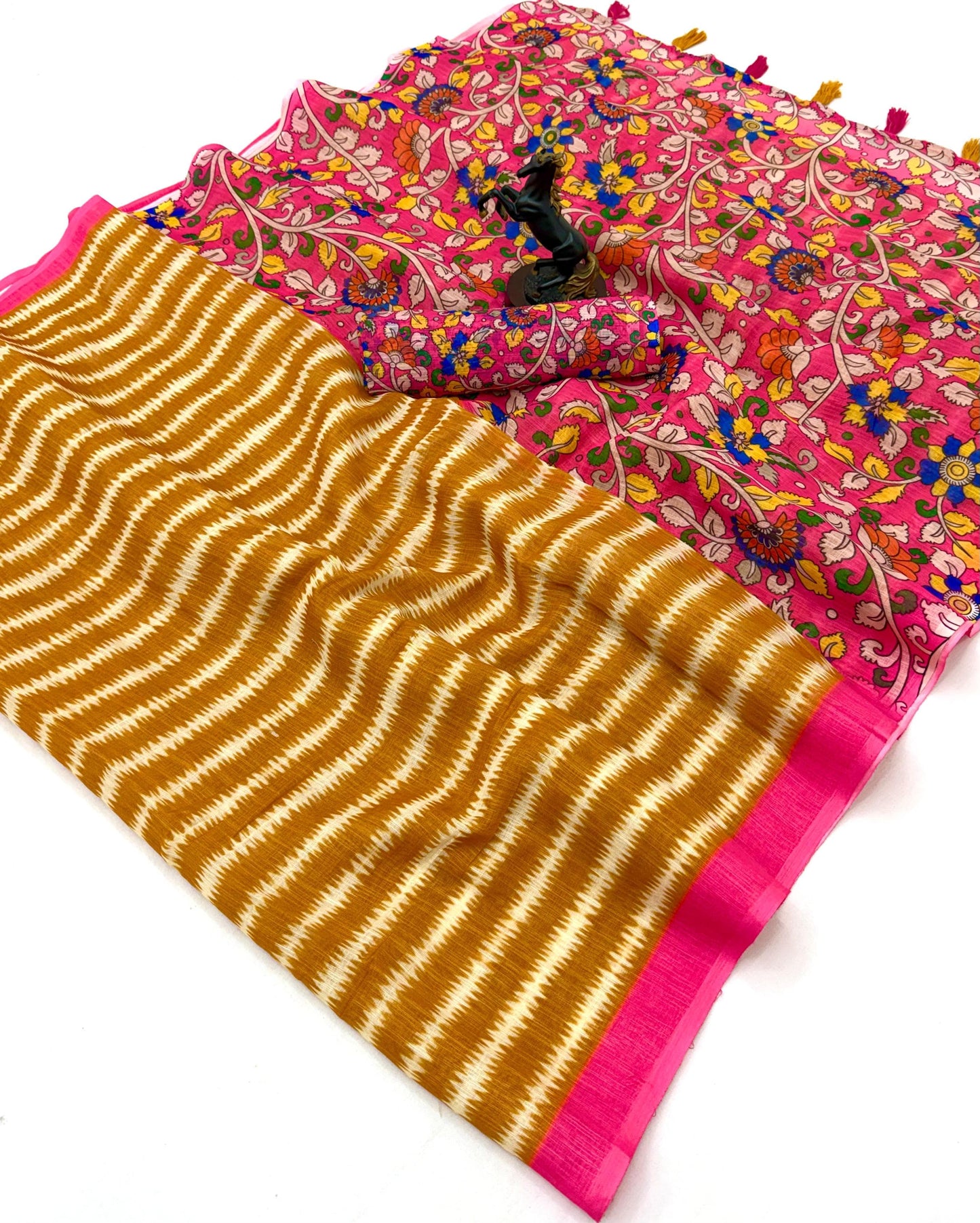 Rangriti – Soft Linen Cotton Printed Saree