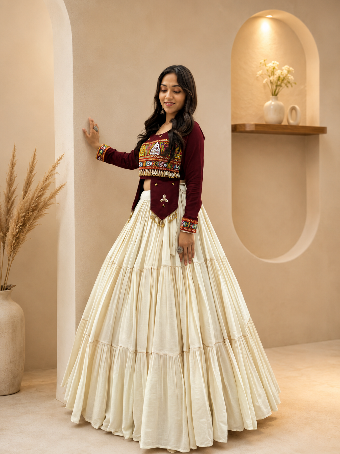 Navratri Special Hand Work Lehenga Choli | 9 Meter Flair