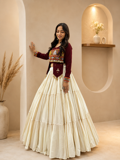 Navratri Special Hand Work Lehenga Choli | 9 Meter Flair