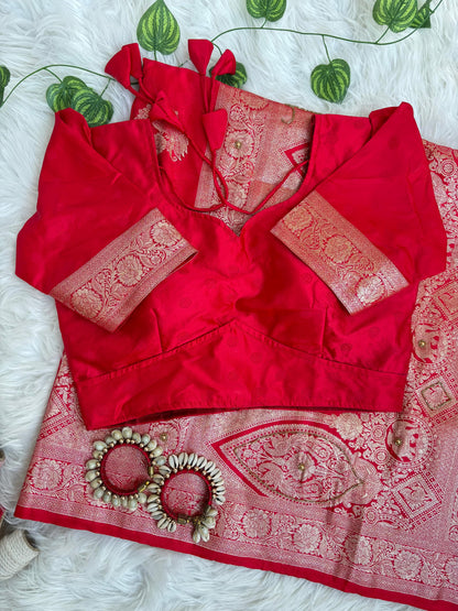 Jhanvi Rich Silk Saree – Pink