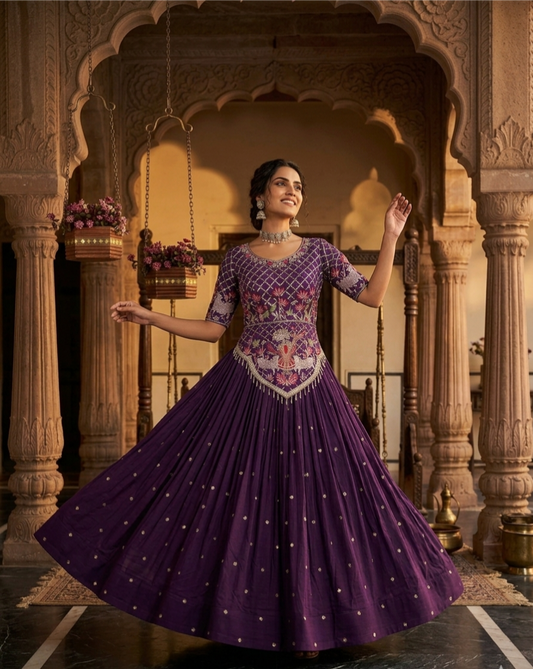 Royal Vichitra Silk Wedding Wear Lehenga Choli With Heavy Embroidery Work