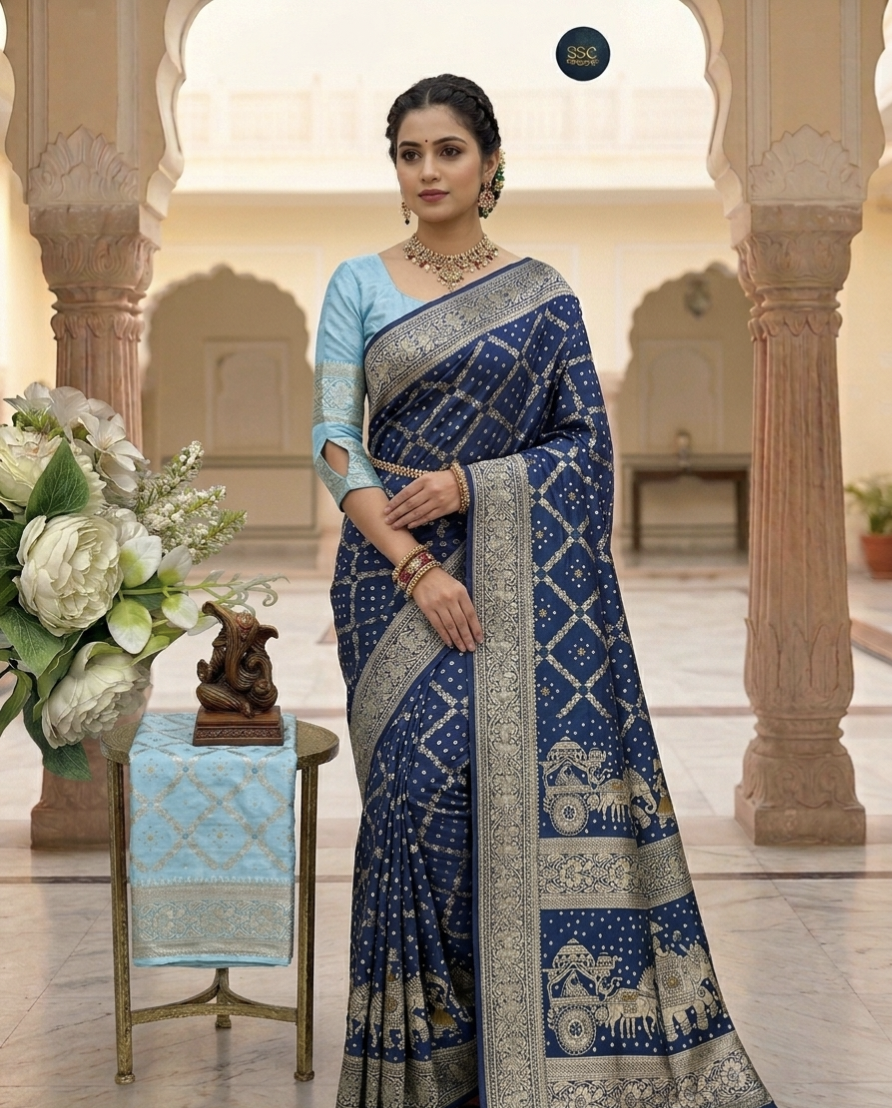 Royal Dolla Silk Saree with Meena & Zari Weaving – Traditional Wedding Collection