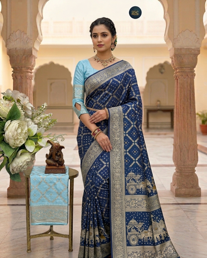 Royal Dolla Silk Saree with Meena & Zari Weaving – Traditional Wedding Collection
