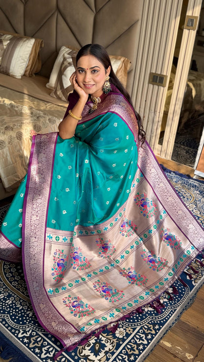 Paithani Silk Peacock Border Saree