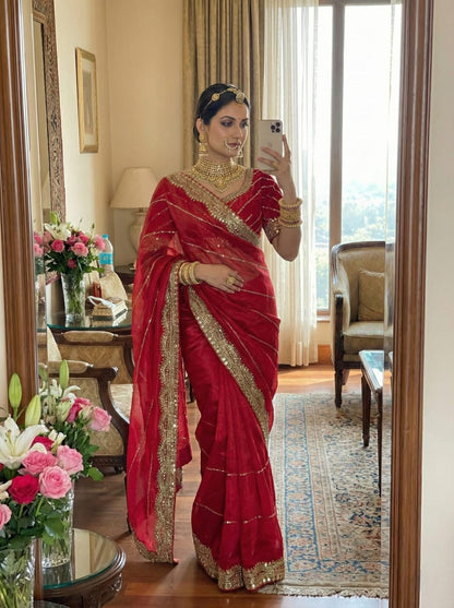Zimmy Choo Silk Embroidery Saree