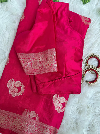 Jhanvi Rich Silk Saree – Pink