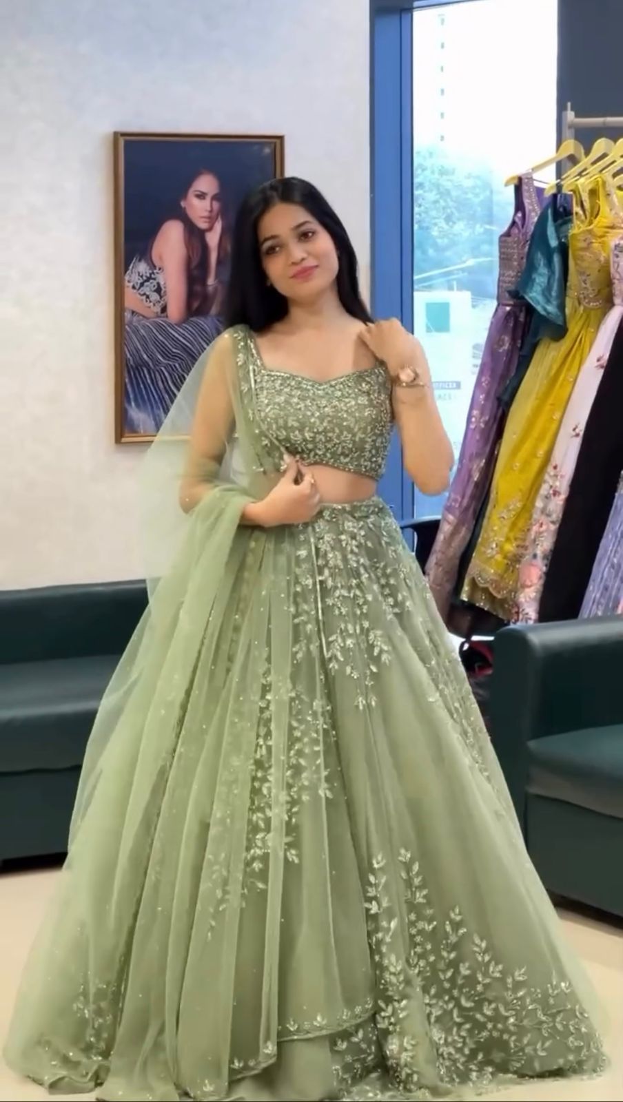 Heavy Butterfly Net Designer Lehenga Choli