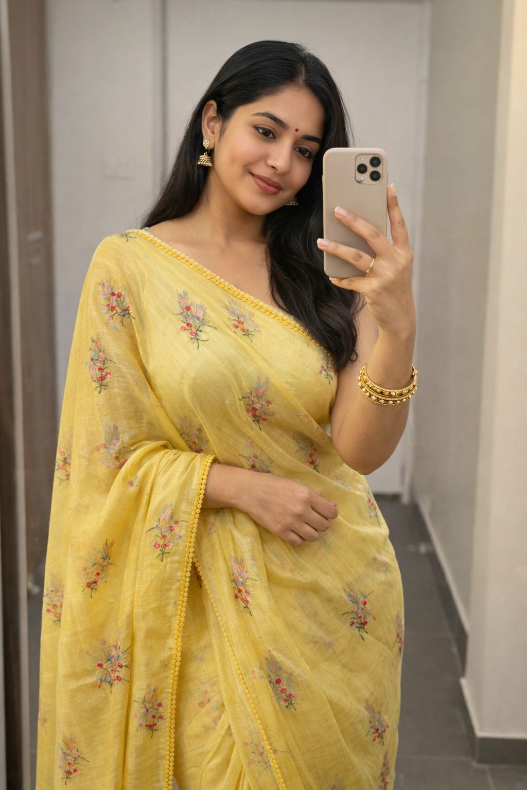 Soft Kota Doriya Embroidery Saree
