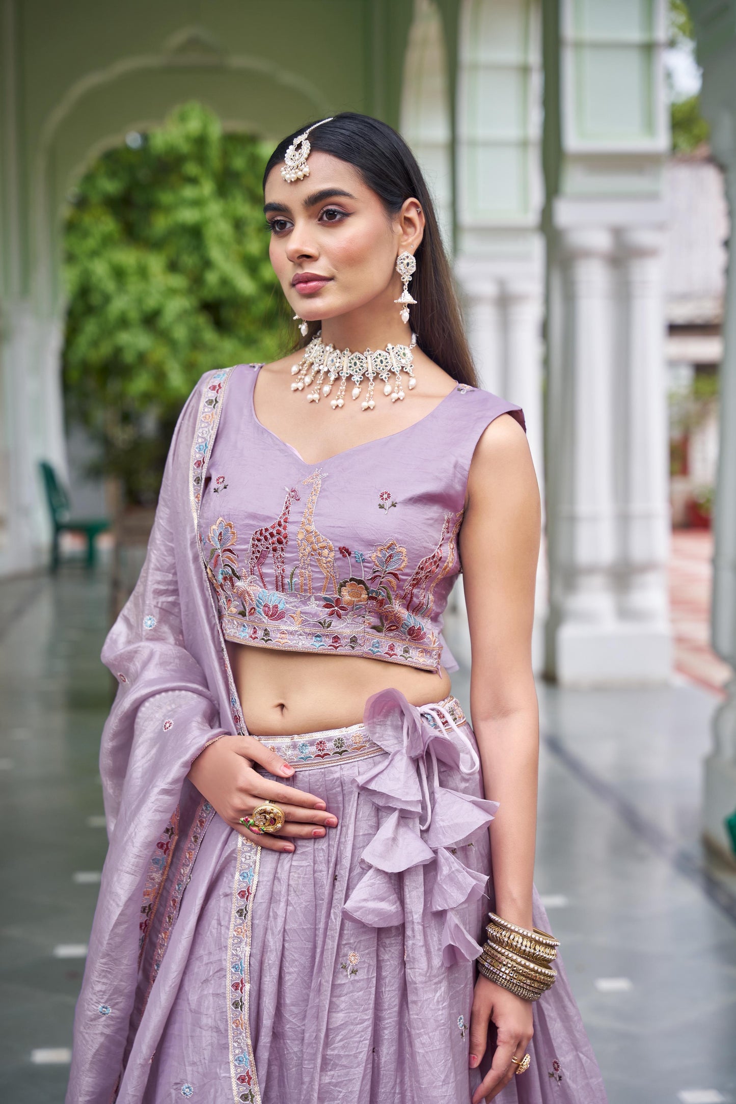 Gold Crush Embroidered Lehenga Set