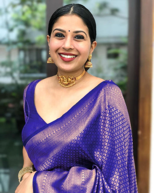 Purple Silk Saree