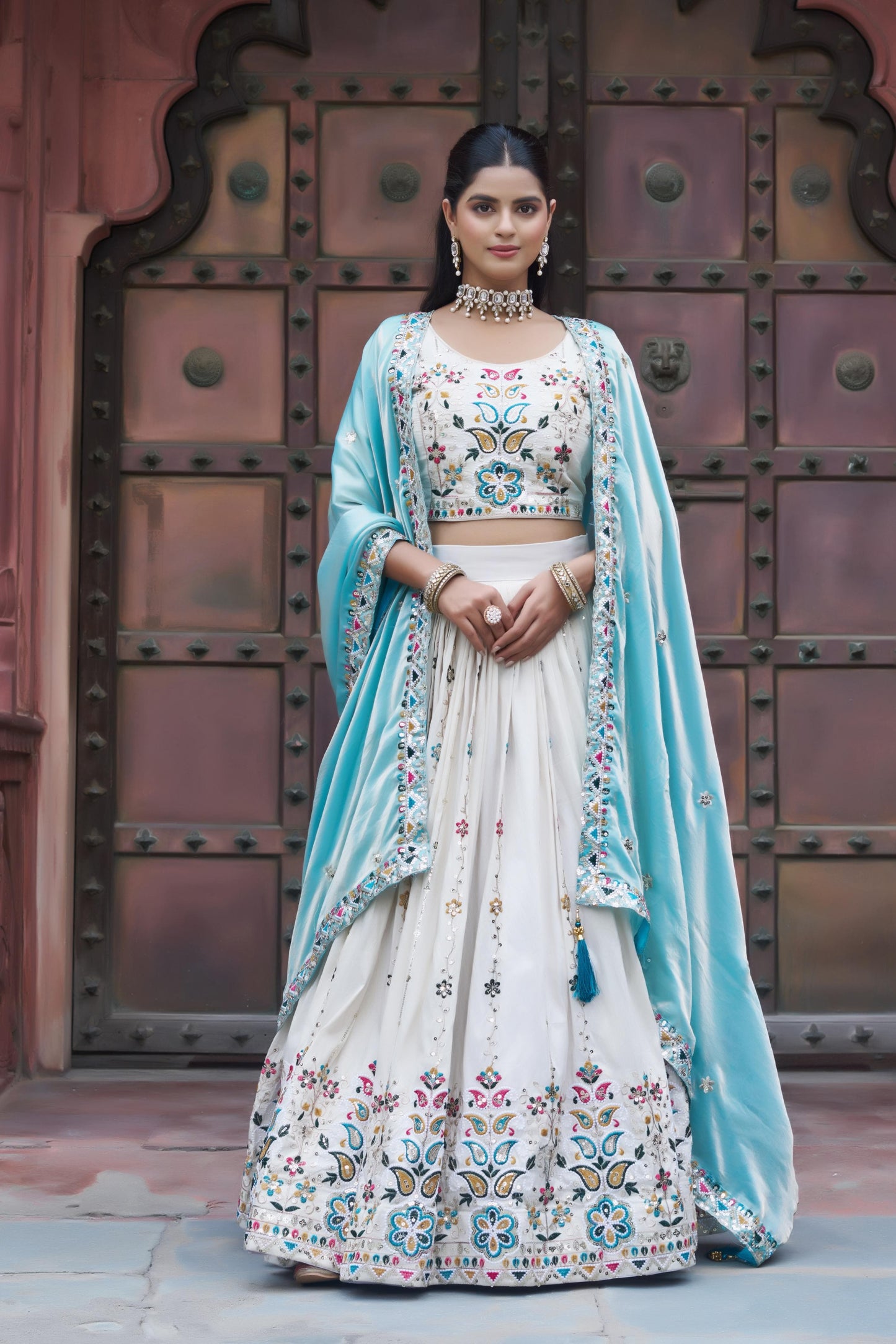 Tissue Silk Festival Lehenga Set